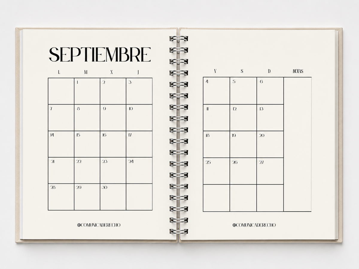 Pack Comunica Derecho — Agenda 26/27 + "Planner Montmorency"