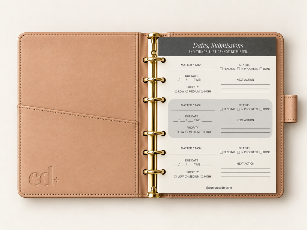 Pack Comunica Derecho — Agenda 26/27 + "Planner Montmorency"