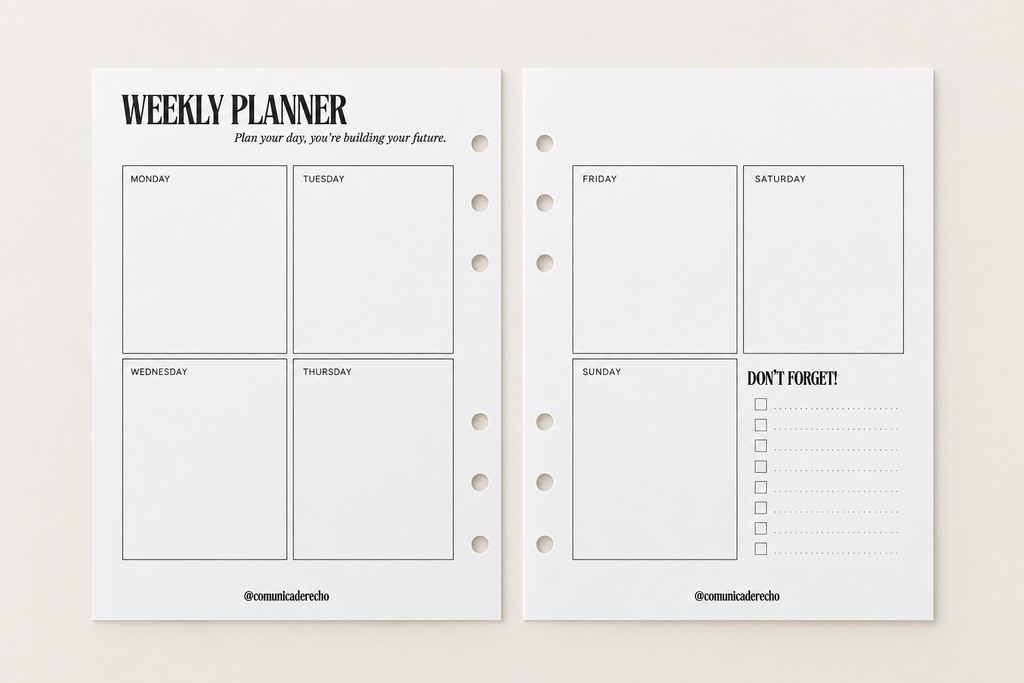 Pack Comunica Derecho — Agenda 26/27 + "Planner Montmorency"